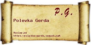 Polevka Gerda névjegykártya
